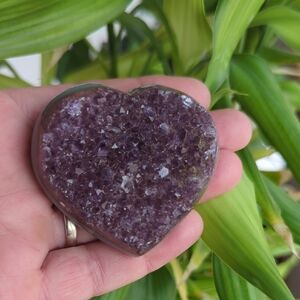 Genuine AAA Grade Brazilian Amytheyst Heart  Shaped Gemstone